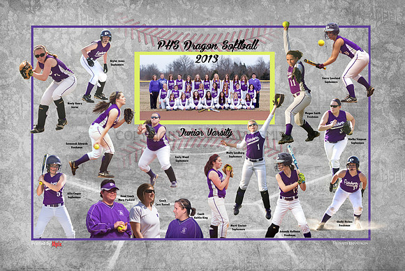 2013 JV Dragon Softball Team Composite